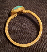 Load image into Gallery viewer, Handmade rustic opal and gold ring