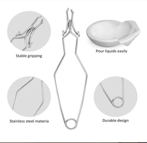 Crucibles with tongs